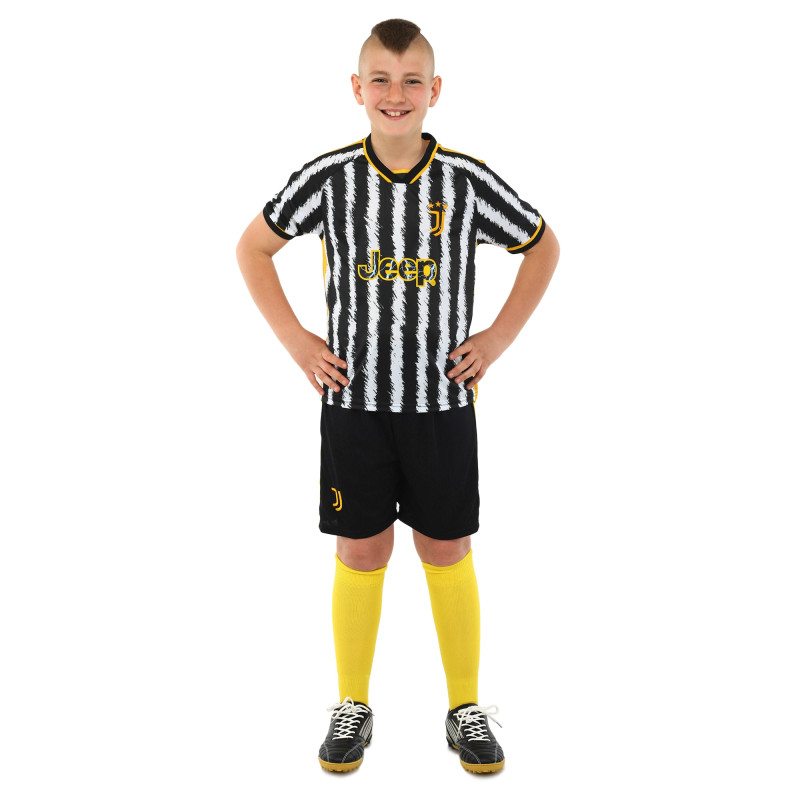 Форма футбольна дитяча із символікою футбольного клубу JUVENTUS домашня 2024 SP-Sport CO-6311 20-28 чорний-білий