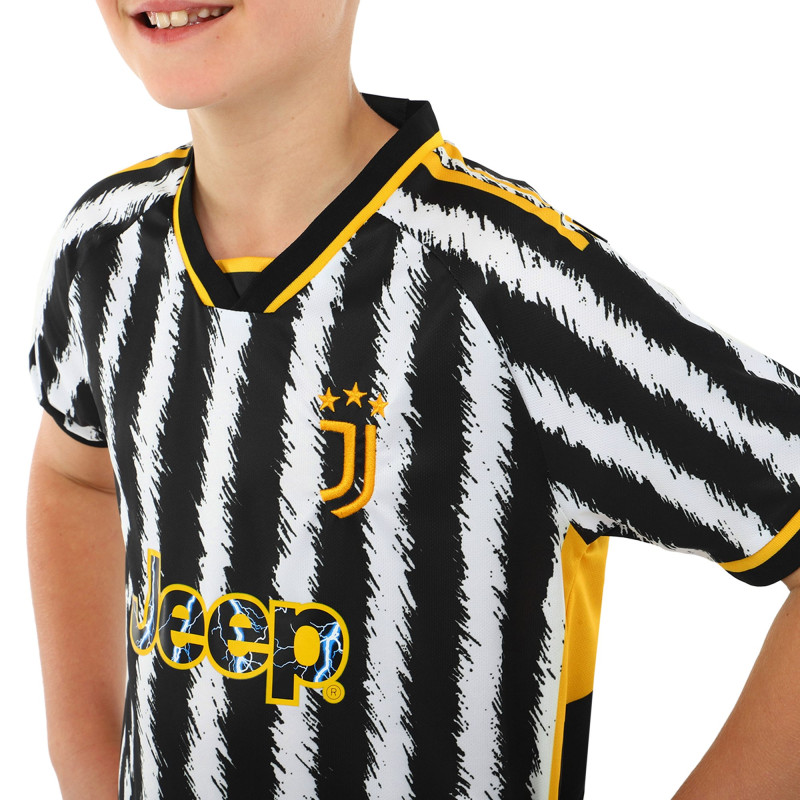 Форма футбольна дитяча із символікою футбольного клубу JUVENTUS домашня 2024 SP-Sport CO-6311 20-28 чорний-білий