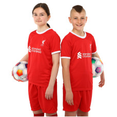 Форма футбольна дитяча із символікою футбольного клубу LIVERPOOL домашня 2024 SP-Sport CO-6327 20-28 червоний-білий