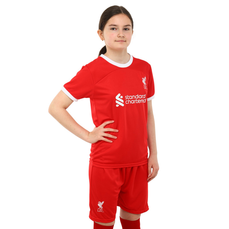 Форма футбольна дитяча із символікою футбольного клубу LIVERPOOL домашня 2024 SP-Sport CO-6327 20-28 червоний-білий