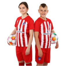Форма футбольна дитяча із символікою футбольного клубу ATLETICO MADRID домашня 2024 SP-Sport CO-6357 20-28 червоний-білий