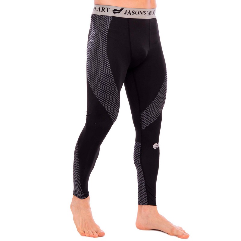 Компресійні штани легінси тайтси JASON CO-707 M-2XL чорний