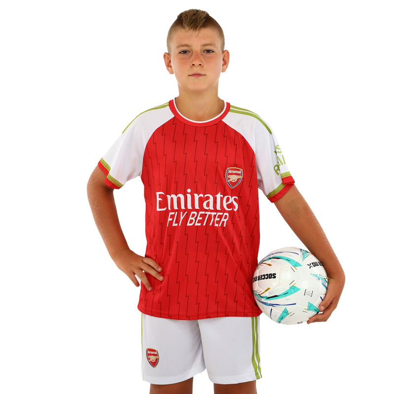 Форма футбольна дитяча із символікою футбольного клубу ARSENAL домашня 2024 SP-Sport CO-7180 ​​XS-XL білий-червоний