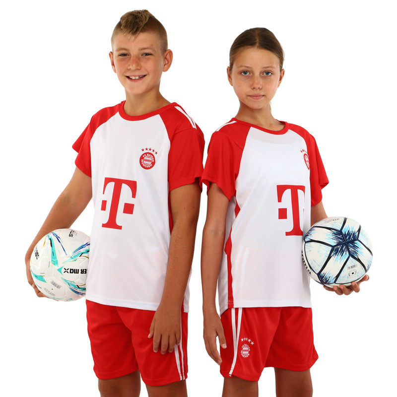 Форма футбольна дитяча із символікою футбольного клубу BAYERN MUNCHEN домашня 2024 SP-Sport CO-7187 XS-XL білий-червоний
