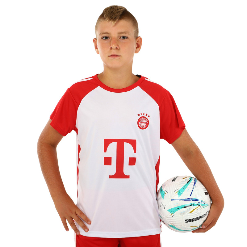 Форма футбольна дитяча із символікою футбольного клубу BAYERN MUNCHEN домашня 2024 SP-Sport CO-7187 XS-XL білий-червоний