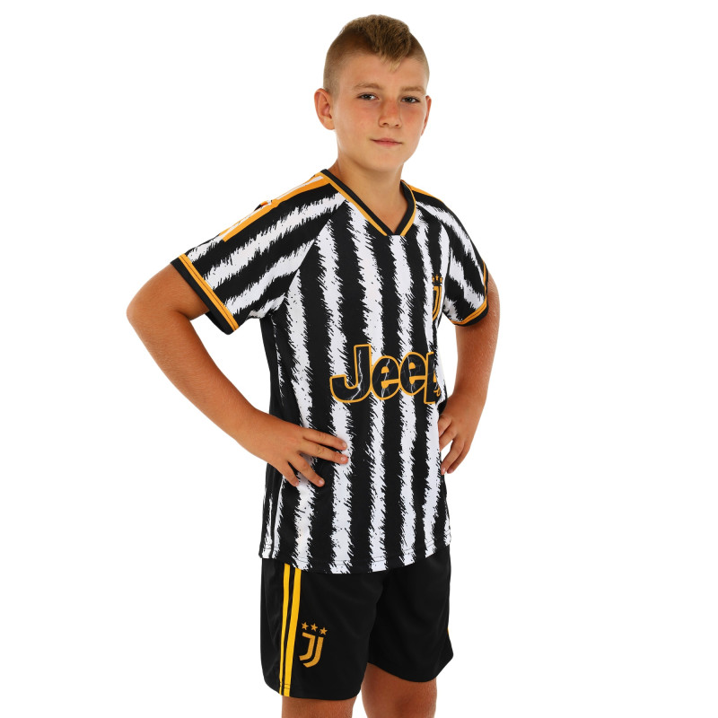 Форма футбольна дитяча із символікою футбольного клубу JUVENTUS домашня 2024 SP-Sport CO-7193 XS-XL білий-чорний