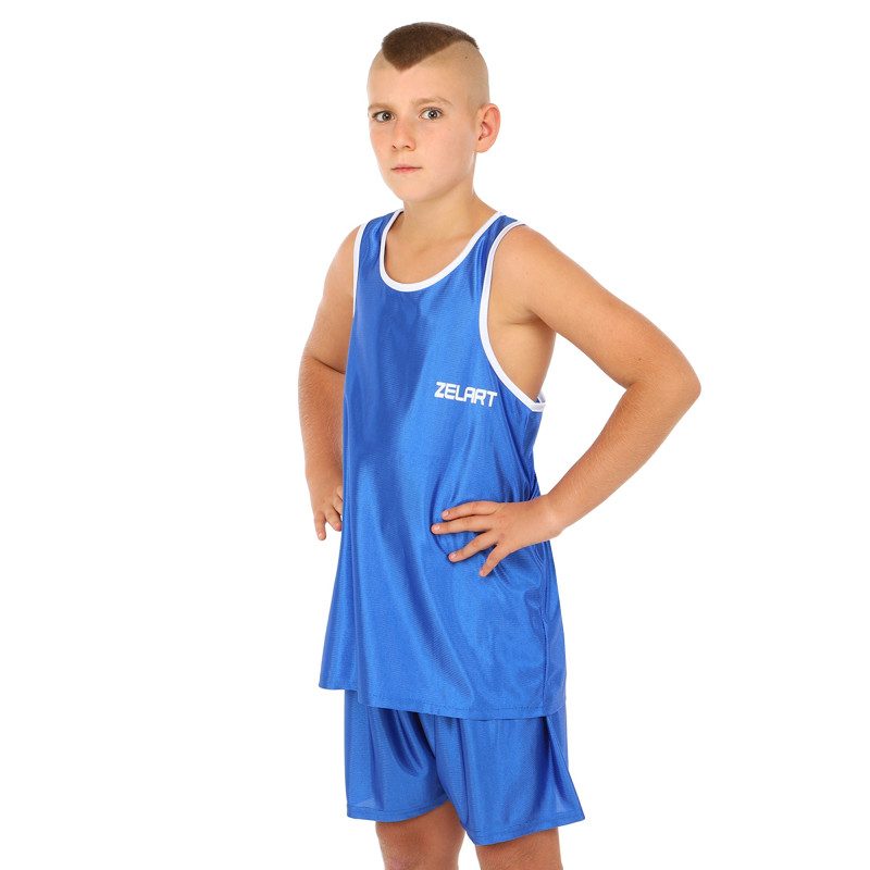 Форма боксерська дитяча майка та шорти ZELART CO-8943 S-XL кольори в асортименті