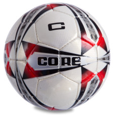 М'яч футбольний CORE CRYSTAL 5 STAR CR-007 №5 PU білий-червоний