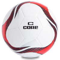 М'яч футбольний HYBRID CORE SUPER CR-012 №5 PU білий-червоний