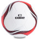 М'яч футбольний HYBRID CORE SUPER CR-012 №5 PU білий-червоний