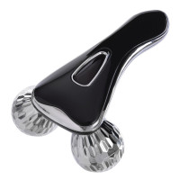 Масажер роликовий для обличчя та тіла 3D ліфтинг ручний 2 кульки SP-Planeta 3D Massager CX-301 чорний-сірий