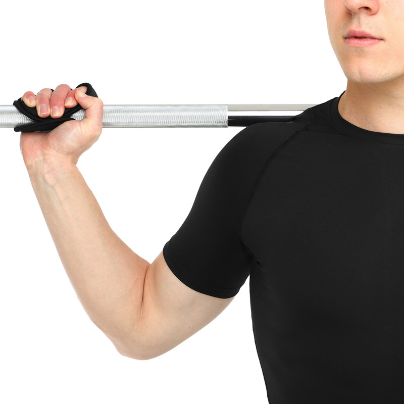 Накладки атлетичні нековзкі Грипад GRIPAD WorkOut HAND PROTECTION EZOUS D-01 чорний