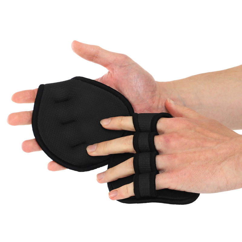 Накладки атлетичні нековзкі Грипад GRIPAD WorkOut HAND PROTECTION EZOUS D-01 чорний