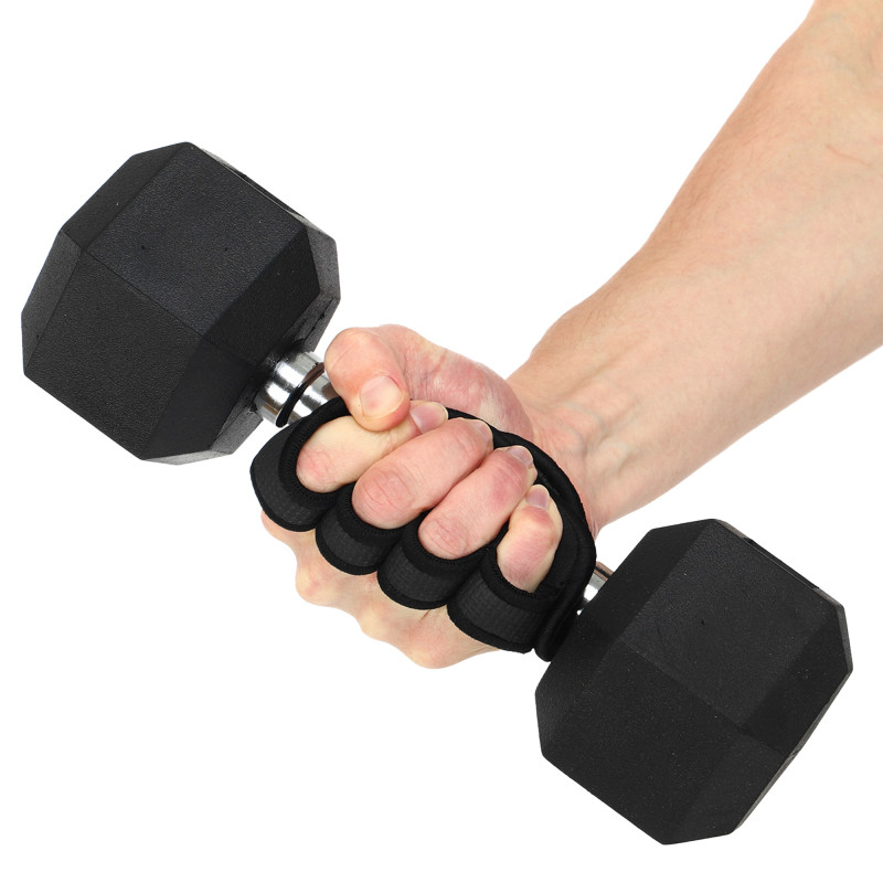 Накладки атлетичні нековзкі Грипад GRIPAD WorkOut HAND PROTECTION EZOUS D-01 чорний