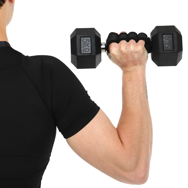 Накладки атлетичні нековзкі Грипад GRIPAD WorkOut HAND PROTECTION EZOUS D-01 чорний