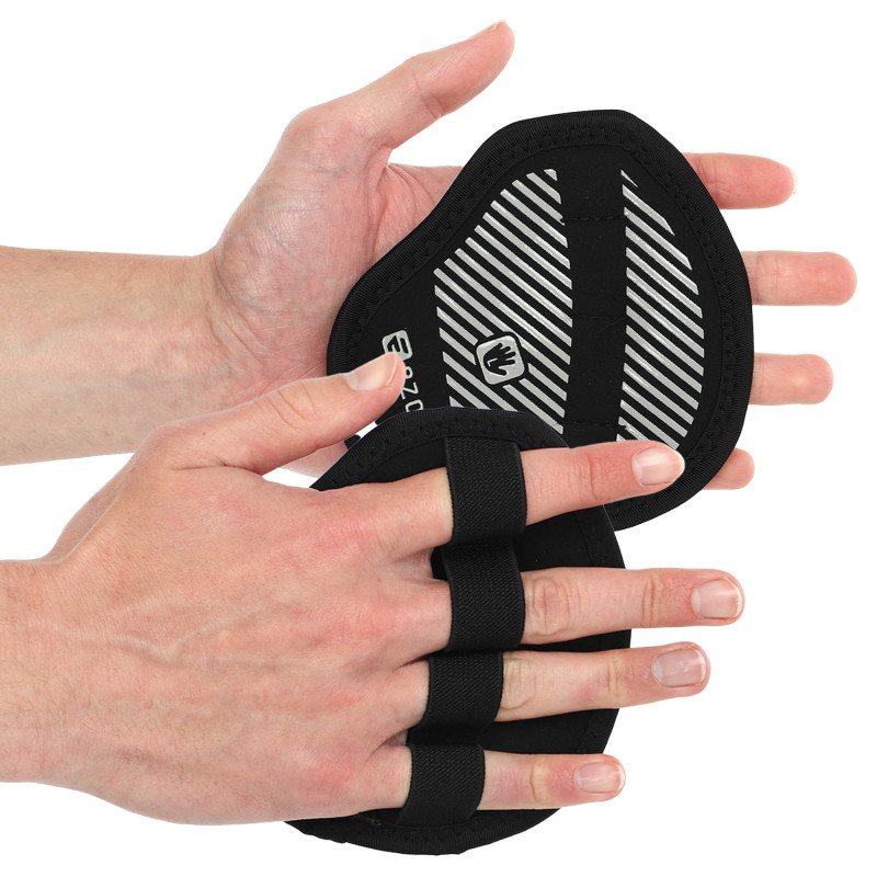 Накладки атлетичні нековзкі Грипад GRIPAD WorkOut ROUND HAND PROTECTION EZOUS D-02 чорний