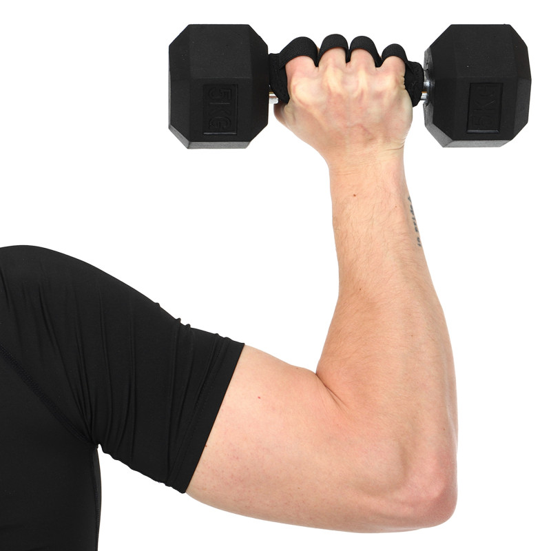 Накладки атлетичні нековзкі Грипад GRIPAD WorkOut ROUND HAND PROTECTION EZOUS D-02 чорний