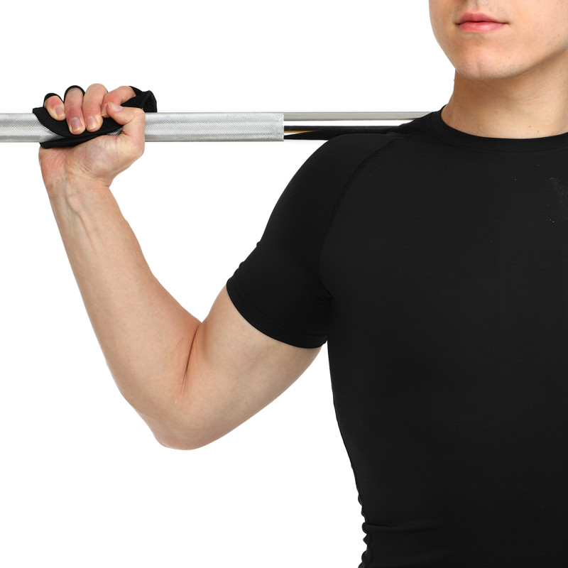 Накладки атлетичні нековзкі Грипад GRIPAD WorkOut ROUND HAND PROTECTION EZOUS D-02 чорний