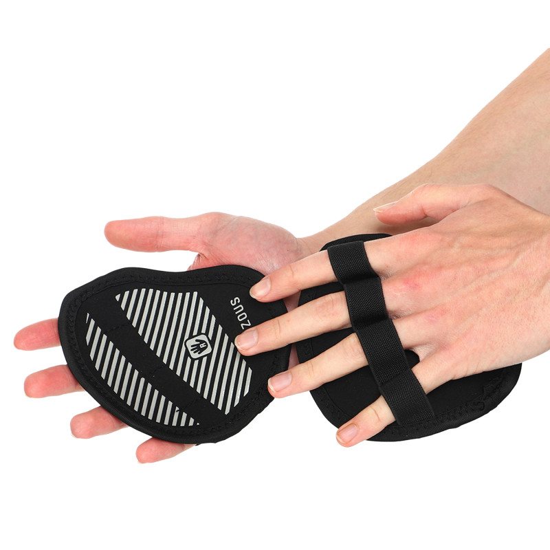 Накладки атлетичні нековзкі Грипад GRIPAD WorkOut ROUND HAND PROTECTION EZOUS D-02 чорний