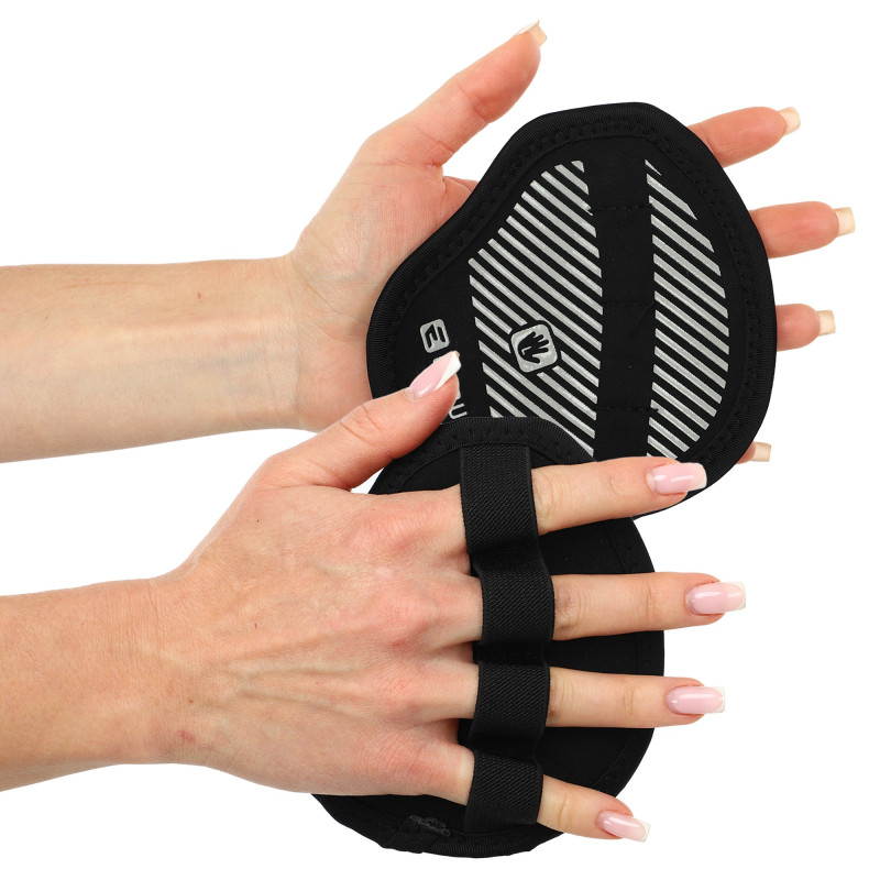 Накладки атлетичні нековзкі Грипад GRIPAD WorkOut ROUND HAND PROTECTION EZOUS D-02 чорний