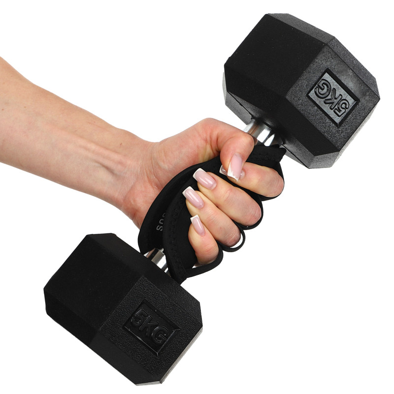 Накладки атлетичні нековзкі Грипад GRIPAD WorkOut ROUND HAND PROTECTION EZOUS D-02 чорний