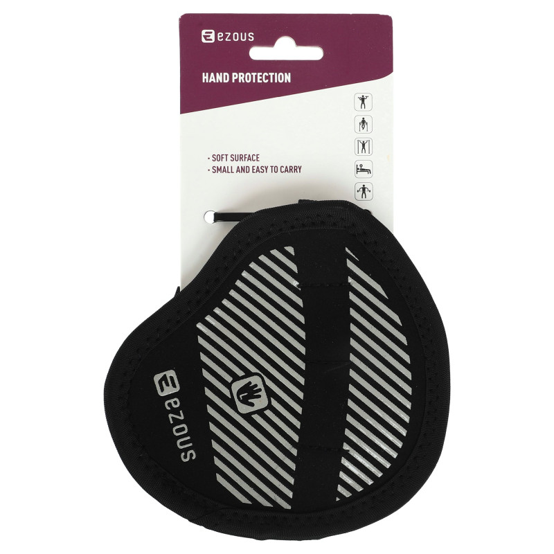 Накладки атлетичні нековзкі Грипад GRIPAD WorkOut ROUND HAND PROTECTION EZOUS D-02 чорний