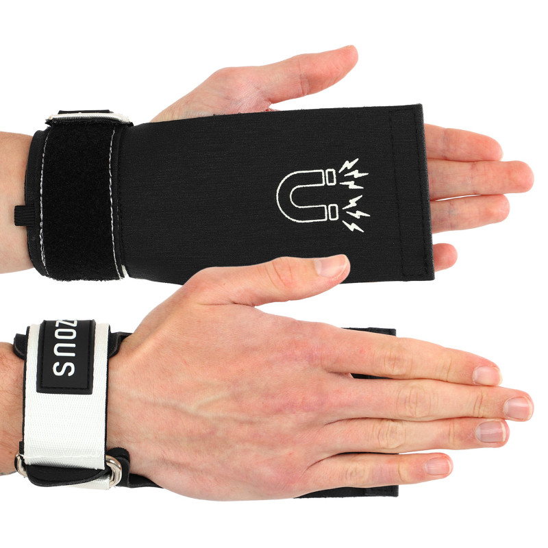 Накладки для підтягування та тяги HAND GRIPS STRONG FRICTION EZOUS D-12 2шт чорний-білий