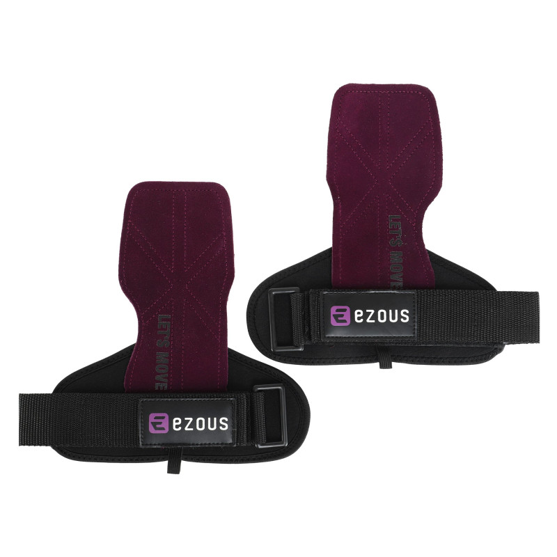 Накладки для підтягування та тяги POWER GRASP PRO EZOUS D-16 2шт чорний-фіолетовий