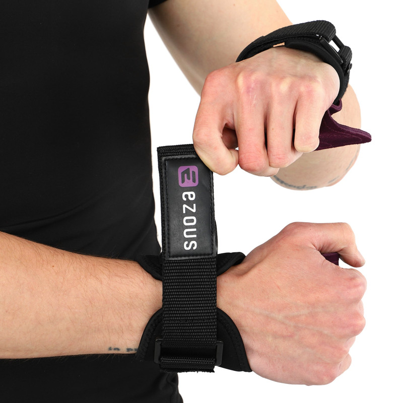 Накладки для підтягування та тяги POWER GRASP PRO EZOUS D-16 2шт чорний-фіолетовий