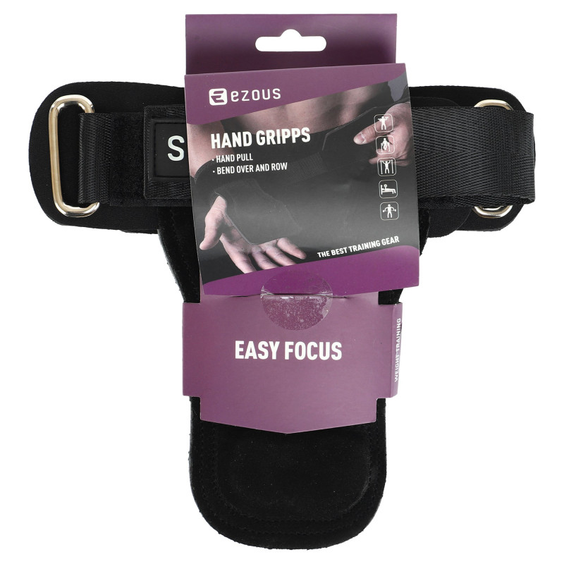 Накладки для підтягування та тяги HAND GRIP THICKER LAYERS EZOUS D-17 2шт чорний