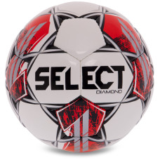 М'яч футбольний SELECT DIAMOND V23 DIAMOND-WR №4 білий-червоний
