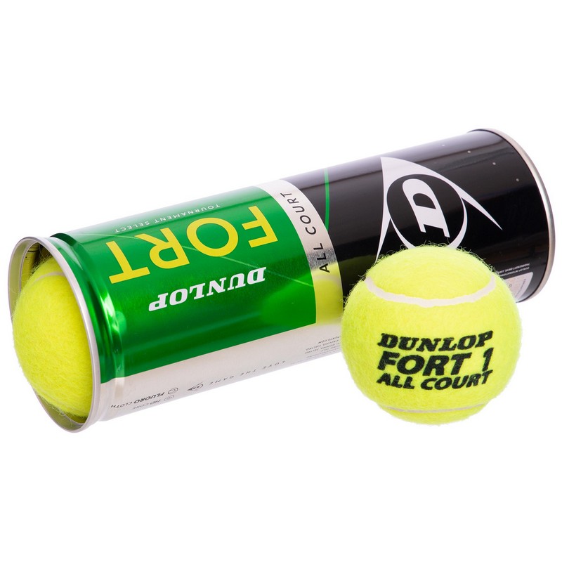 М'ячі для великого тенісу DUNLOP FORT TOURNAMENT SELECT DL601315 3шт салатовий