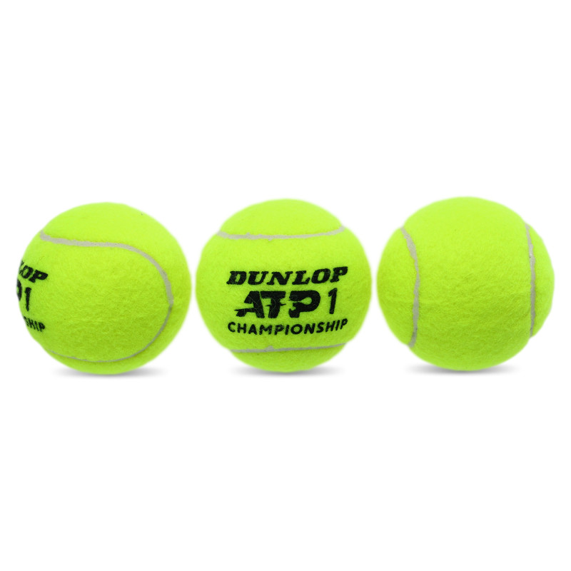 М'ячі для великого тенісу DUNLOP ATP CHAMPIONSHI DL601332 3шт салатовий