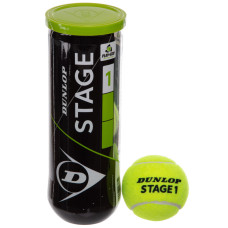 М'ячі для великого тенісу DUNLOP STAGE 1 GREEN DL601338 3шт салатовий