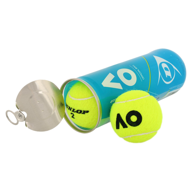 М'ячі для великого тенісу DUNLOP AUSTRALIAN OPEN DL601354 3 шт салатовий