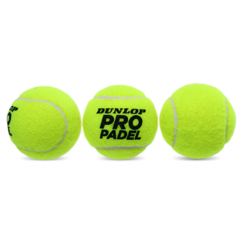 М'ячі для великого тенісу DUNLOP PRO PADEL DL601384 3шт салатовий