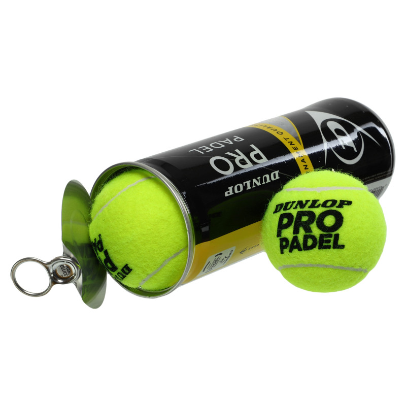 М'ячі для великого тенісу DUNLOP PRO PADEL DL601384 3шт салатовий