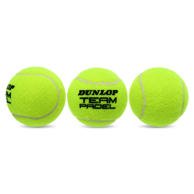 М'ячі для великого тенісу DUNLOP TEAM PADEL DL601385 3шт салатовий