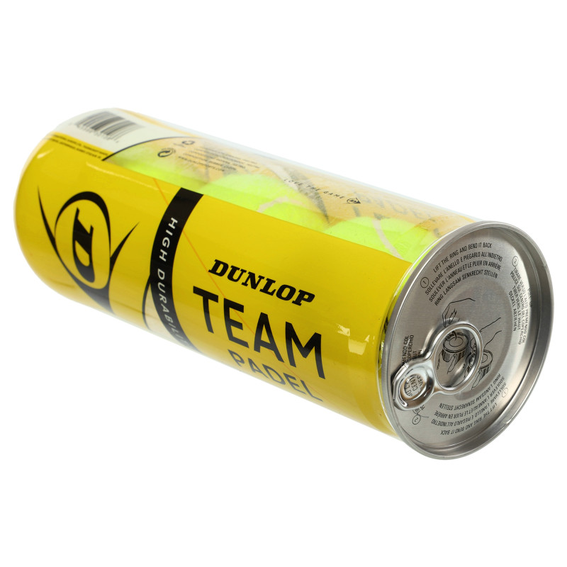 М'ячі для великого тенісу DUNLOP TEAM PADEL DL601385 3шт салатовий