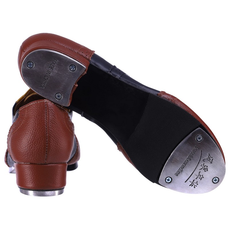 Туфлі для степу та чечітки степовки шкіряні Zelart DN-3671 розмір 34-45 коричневий