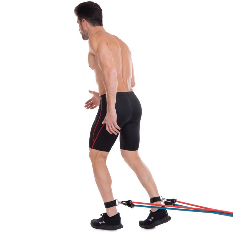 Еспандер багатофункціональний для фітнесу 9 джгутів Resistance Band Zelart DT-1002 у чохлі різнокольоровий