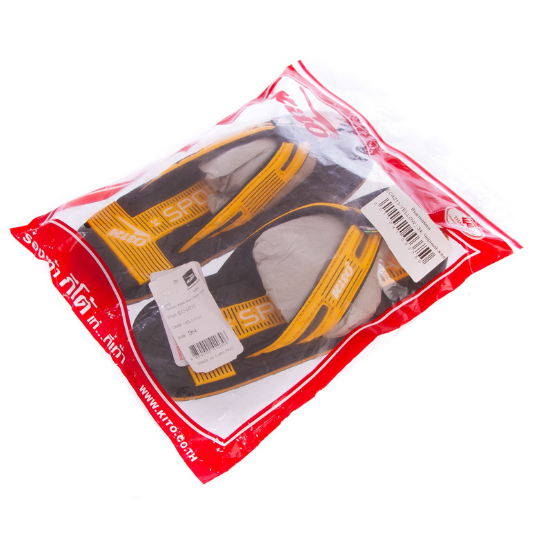 В'єтнамки для хлопчиків KITO EC4211-YELLOW розмір 31-34 чорний-жовтий