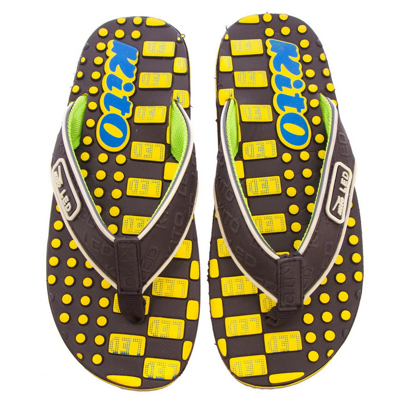 В'єтнамки для хлопчиків KITO EC4223-BK-YELLOW розмір 32-35 чорний-жовтий