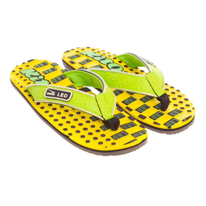 В'єтнамки для хлопчиків KITO EC4223-GREEN розмір 32-35 жовтий-салатовий