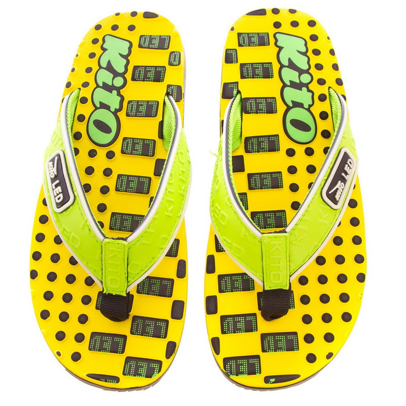 В'єтнамки для хлопчиків KITO EC4223-GREEN розмір 32-35 жовтий-салатовий