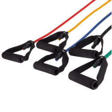 Еспандер багатофункціональний для фітнесу 5 джгутів Resistance Band Zelart ET-500 в чехле різнокольоровий