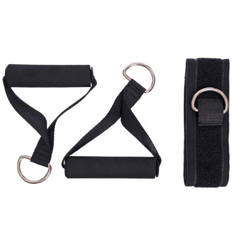 Еспандер багатофункціональний для фітнесу 5 джгутів Resistance Band Zelart ET-501 у чохлі різнокольоровий