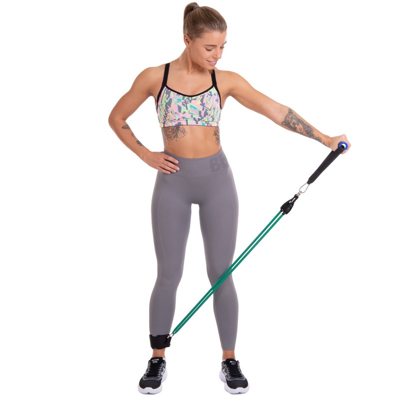 Еспандер багатофункціональний для фітнесу 5 джгутів Resistance Band Zelart ET-510 у чохлі різнокольоровий