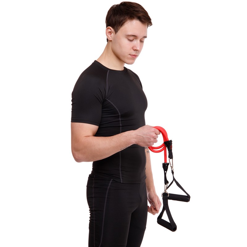 Еспандер Resistance Band багатофункціональний 5 джгутів CIMA ET-7912 у чохлі різнокольоровий