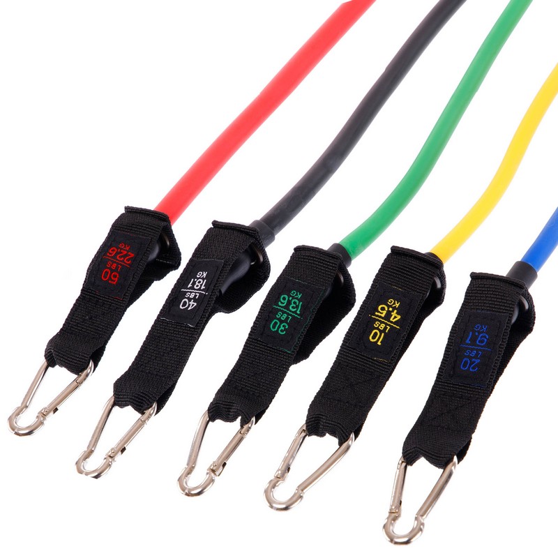 Еспандер Resistance Band багатофункціональний 5 джгутів CIMA ET-7912 у чохлі різнокольоровий